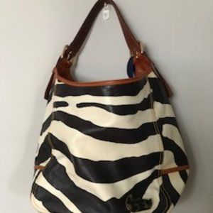 NWT Dooney & Bourke Zebra Print Hobo Bag